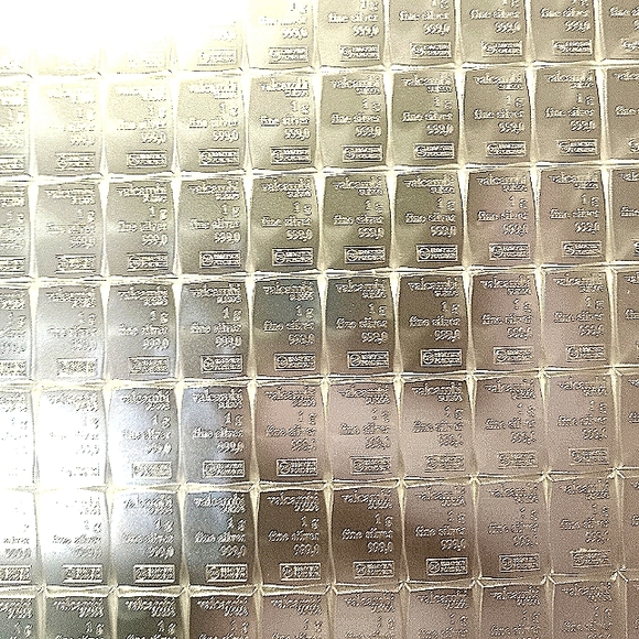 Troy oz [31pcs] (1 Gram) VALCAMBI BARS 1 Troy ounce of Valcambi Fine SILVER .999 - Picture 1 of 4